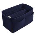 OMYSTYLE Purse Organizer Insert for Handbags, Felt Bag Organizer for Tote & Purse, Tote Bag Organizer Insert with 5 Sizes, Compatible with Neverful Speedy and More, Navy Blue, XL