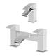 Architeckt Modern Bathroom Basin Sink Mono Mixer Tap and Bath Filler Mixer Tap Set Lever Control Chrome