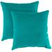 "Outdoor 16"" Accessory Throw Pillows, Set of 2- Sunbrella CANVAS ARUBA GLEN RAVEN - Jordan Manufacturing 9952PK2-1290H"