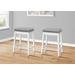 Bar Stool / Set Of 2 / Counter Height / Saddle Seat / Kitchen / Wood / Pu Leather Look / White / Grey / Transitional - Monarch Specialties I 1263