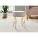 "Ottoman / Pouf / Footrest / Foot Stool / 14"" Round / Fabric / Metal Legs / Beige / Gold / Contemporary / Modern - Monarch Specialties I 9000"