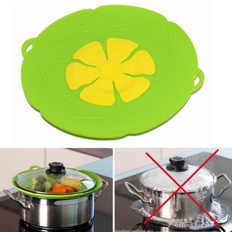Couvercle en Silicone multifonction, bouchon anti-déversement pour casserole, accessoires de cuisine, outils de cuisine, ustensiles de cuisine à fleurs, cuisine domestique