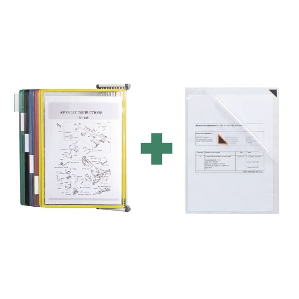 Tarifold Wandsichttafelsystem A4 inkl. 10 Sichttafeln und 1 Kang Easy Clic A4 Sichthülle Image