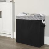 NeatFreak Slim Laundry Hamper Fabric in Black/Brown | 22 H x 9 W x 21.25 D in | Wayfair NFC05446MIX227-001