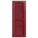 Alpha Shutters Cathedral Top Custom Open Louver Shutters Pair Vinyl, Solid Wood in Red | 75 H x 18 W x 1 D in | Wayfair L318075044