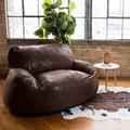 Big Joe Nestle Large Bean Bag Sofa Polyester/Fade Resistant in Brown | 34 H x 61 W x 51.5 D in | Wayfair 1134398E