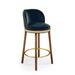 Marie Burgos Design Alma Counter & Bar Stool Wood/Upholstered/Velvet in Gray/Blue/Yellow | 37 H x 18 W x 20 D in | Wayfair SQ8907851