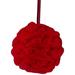 Northlight Seasonal Yarn Ball Hanging Christmas Ornament Fabric in Red | 5.5 H x 5.5 W x 5.5 D in | Wayfair NORTHLIGHT NS88266