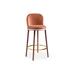 Marie Burgos Design Alma Counter & Bar Stool Wood/Upholstered/Velvet in Blue/Yellow/Brown | 39 H x 18 W x 20 D in | Wayfair SQ6498706