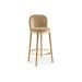 Marie Burgos Design Alma Counter & Bar Stool Wood/Upholstered/Velvet in Yellow/Brown | 39 H x 18 W x 20 D in | Wayfair SQ2308457