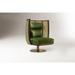 Barrel Chair - Marie Burgos Design Egoista 32" Wide Velvet Swivel Barrel Chair Velvet in Green/Yellow | 39 H x 32 W x 32 D in | Wayfair SQ3947126