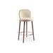 Marie Burgos Design Alma Counter & Bar Stool Wood/Upholstered/Velvet in Gray/Black | 39 H x 18 W x 20 D in | Wayfair SQ6360504