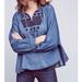 Anthropologie Tops | Anthropologie Ne Quittez Pas Hallie Chambray Top | Color: Blue | Size: S