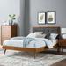 Willow Wood Platform Bed w/ Splayed Legs by Modway Wood & /Upholstered/Polyester in Gray | 51 H x 57 W x 78 D in | Wayfair MOD-6637-WAL-CHA