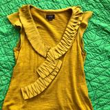 Anthropologie Tops | Anthropologie Deletta Top Euc Rare Find | Color: Gold | Size: Xs