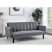 George Oliver Daundry 72" Wide Velvet Tight Back Convertible Sofa Velvet in Gray | 30.25 H x 72 W x 34.6 D in | Wayfair