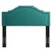 Rosdorf Park Paradise Velvet Headboard w/ Nailhead Trim Upholstered/Velvet in Green | 56.5 H x 39 W x 2.5 D in | Wayfair