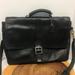 Coach Bags | Coach Leather Briefcase Laptop Bag | Color: Black/Silver | Size: Os