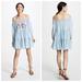 Free People Dresses | Free People Blue Embroidered Mini Dress, S | Color: Blue/Pink | Size: S