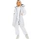 janisramone Womens Hooded Longline Jacket Ladies Quilted Gilet Puffer Padded Zipper Bodywarmer Winter Coat White