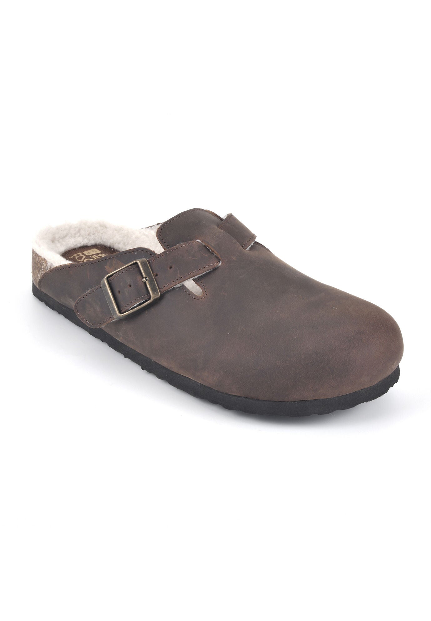 Women's White Mountain Bari Mules by White Mountain in Brown Leather Fur (Size 11 M)