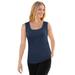 Plus Size Women's Rib Knit Tank by Woman Within in Navy (Size 4X) Top