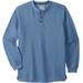 Men's Big & Tall Liberty Blues™ Easy-Care Ribbed Knit Henley by Liberty Blues in Varsity Blue (Size 7XL) Henley Shirt