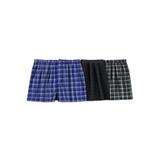 Men's Big & Tall Woven Boxers 3-Pack by KingSize in Dark Plaid Assorted (Size 3XL)