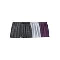Men's Big & Tall Woven Boxers 3-Pack by KingSize in Plaid And Check (Size XL)