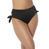 Plus Size Women's Bow High Waist Brief by Swimsuits For All in Black (Size 10)