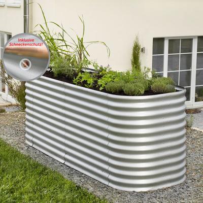 Hochbeet 'Vita basic m' aluminium blank 242 x 82 x 63 cm (l x b x h) - Vitavia