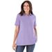 Plus Size Women's Perfect Short-Sleeve Polo Shirt by Woman Within in Soft Iris (Size M)