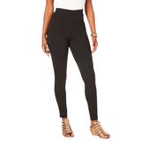 Plus Size Women's Ankle-Length Essential Stretch Legging by Roaman's in Black (Size 1X) Activewear Workout Yoga Pants