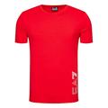 Emporio Armani EA7 Cotton Side Logo Red T-Shirt XL