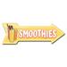 SignMission Decal-999611_Smoothies Arrow Decal Funny Home Décor 18" Wide Plastic/Acrylic in White/Yellow | 6 H x 18 W x 1 D in | Wayfair D-A-999611