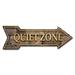 SignMission Removable-999650_Quiet Zone Arrow Removable Decal Funny Home Décor 30" Wide Plastic/Acrylic in White | 12 H x 36 W x 1 D in | Wayfair