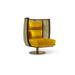 Barrel Chair - Marie Burgos Design Egoista 32" Wide Velvet Swivel Barrel Chair Velvet in Yellow | 39 H x 32 W x 32 D in | Wayfair SQ3931547