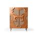 Marie Burgos Design Traje De Luces Bar Cabinet Wood/Metal/Wicker/Rattan in Gray/Brown | 65 H x 21 D in | Wayfair SQ7816932