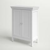 Three Posts™ Nantwich 26" W x 34" H x 13" D Free-Standing Bathroom Cabinet Manufactured Wood in White | 34.25 H x 26 W x 13 D in | Wayfair