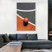 ARTCANVAS Basketball Ball on Court - Wrapped Canvas Photograph Print Metal in Gray/Orange | 60 H x 40 W x 1.5 D in | Wayfair OPEPHO35-1L-60x40