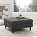 Empress Upholstered Fabric Large Ottoman by Modway Polyester/Scratch/Tear Resistant/Stain Resistant/Water Resistant in Gray | Wayfair EEI-2139-DOR