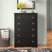 17 Stories Fremont 5 Drawer Chest Wood in Black | 45.25 H x 31.5 W x 16 D in | Wayfair 757BD60BE09F437094A41AC346CC479B