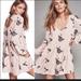 Free People Dresses | Free People Emma Embroidered Dress Nwt | Color: Gray/Pink | Size: Xs