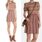 Free People Dresses | Free People Into You Knit Striped Stretch Dress | Color: Pink/Yellow | Size: Xs