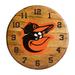 Imperial Baltimore Orioles Oak Barrel Clock