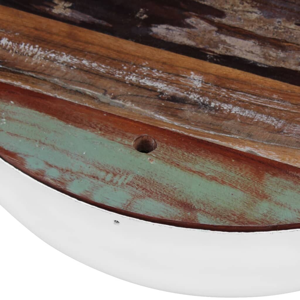 2-tlg. Couchtisch-Set Halbkugel Altholz | vidaXL : Farbe - Weiss Image