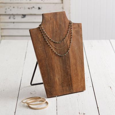 Wood Bust Necklace Display - CTW Home Collection 370436