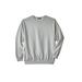 Men's Big & Tall Fleece Crewneck Sweatshirt by KingSize in Grey (Size 8XL)