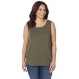 Plus Size Women's Suprema® Tank by Catherines in Grape Leaf (Size 4X)