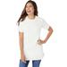 Plus Size Women's Thermal Short-Sleeve Satin-Trim Tee by Woman Within in White (Size M) Shirt